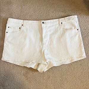 Abercrombie & Fitch Off-White Jean Shorts